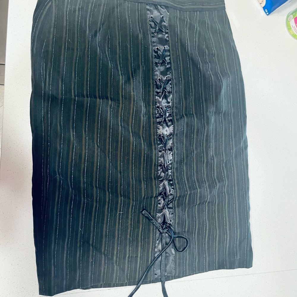 BCBG Pinstripe pencil skirt suit set - Picture 3 of 4